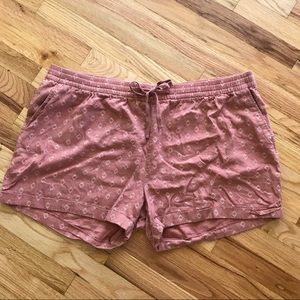 Patterned Linen Shorts